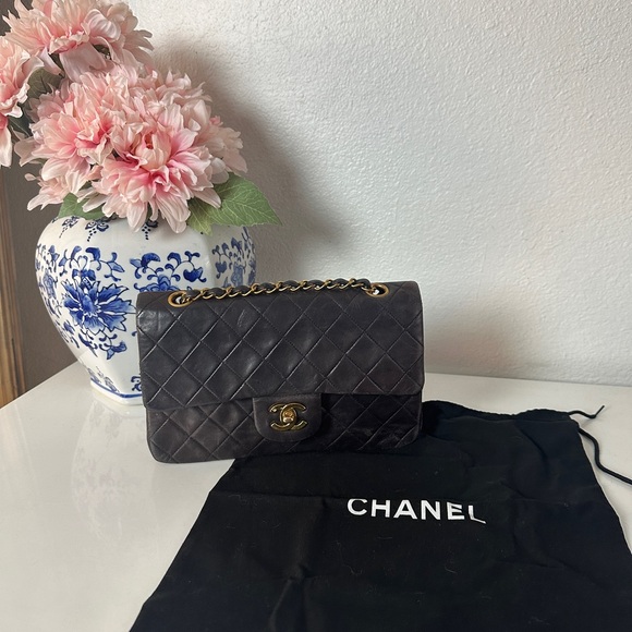 Vintage Chanel lambskin 24k gold plated small double flap - Picture 2 of 16